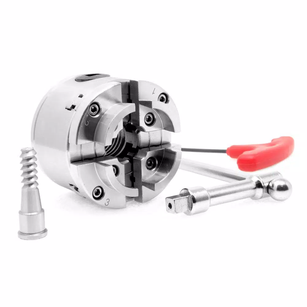 Woodworking Tool Accessories WEN 2.75 In. 4-Jaw Self-Centering Keyed Lathe Chuck Set With 1 In. X 8TPI Thread 3 Woodworking Tool Accessories WEN 2.75 In. 4-Jaw Self-Centering Keyed Lathe Chuck Set With 1 In. X 8TPI Thread