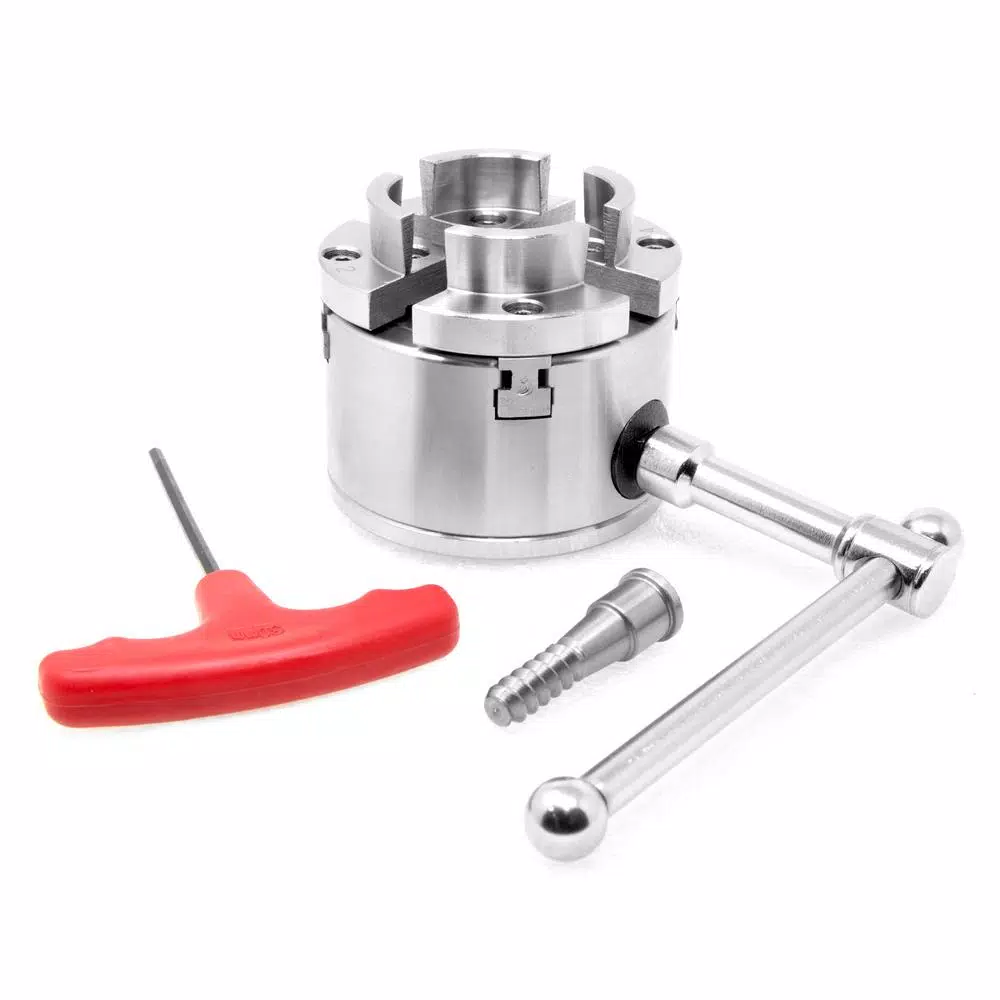 Woodworking Tool Accessories WEN 2.75 In. 4-Jaw Self-Centering Keyed Lathe Chuck Set With 1 In. X 8TPI Thread 4 Woodworking Tool Accessories WEN 2.75 In. 4-Jaw Self-Centering Keyed Lathe Chuck Set With 1 In. X 8TPI Thread - Image 2