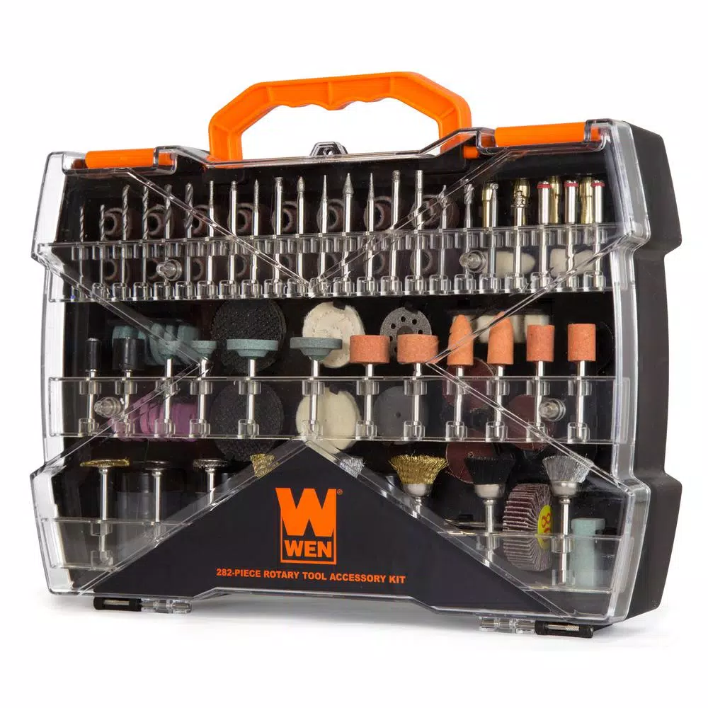Rotary Tool Accessories WEN Assorted Rotary Tool Accessory Kit With Carrying Case (282-Piece) 3 Rotary Tool Accessories WEN Assorted Rotary Tool Accessory Kit With Carrying Case (282-Piece)