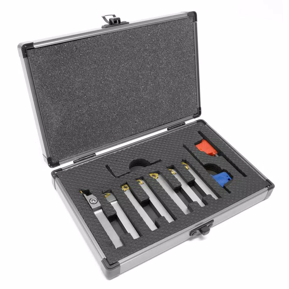 Specialty Power Tool Accessories WEN Premium 5/16 In. Nickel-Plated Indexable Carbide-Tipped Metal Lathe Tool Bits Set With Storage Case (7-Piece) 3 Specialty Power Tool Accessories WEN Premium 5/16 In. Nickel-Plated Indexable Carbide-Tipped Metal Lathe Tool Bits Set With Storage Case (7-Piece)