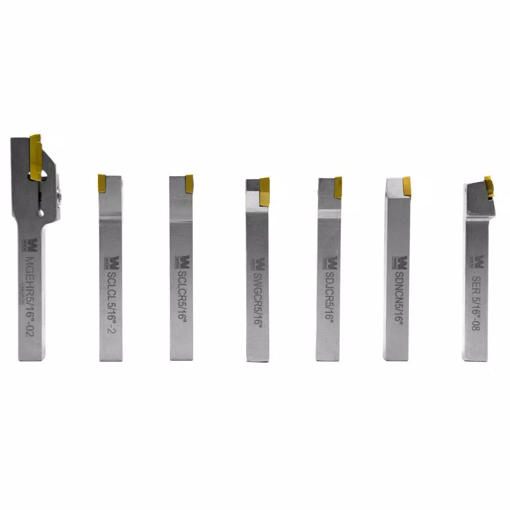 Specialty Power Tool Accessories WEN Premium 5/16 In. Nickel-Plated Indexable Carbide-Tipped Metal Lathe Tool Bits Set With Storage Case (7-Piece) 4 Specialty Power Tool Accessories WEN Premium 5/16 In. Nickel-Plated Indexable Carbide-Tipped Metal Lathe Tool Bits Set With Storage Case (7-Piece) - Image 2