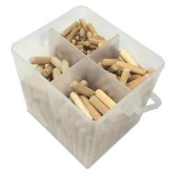 Woodworking Tool Accessories WEN Fluted Dowel Pin Variety Bucket With 1/4 In., 5/16 In., And 3/8 In. Woodworking Dowels (400-Piece) -Dewalt Shop wen wood biscuits jn400d 1f 1000