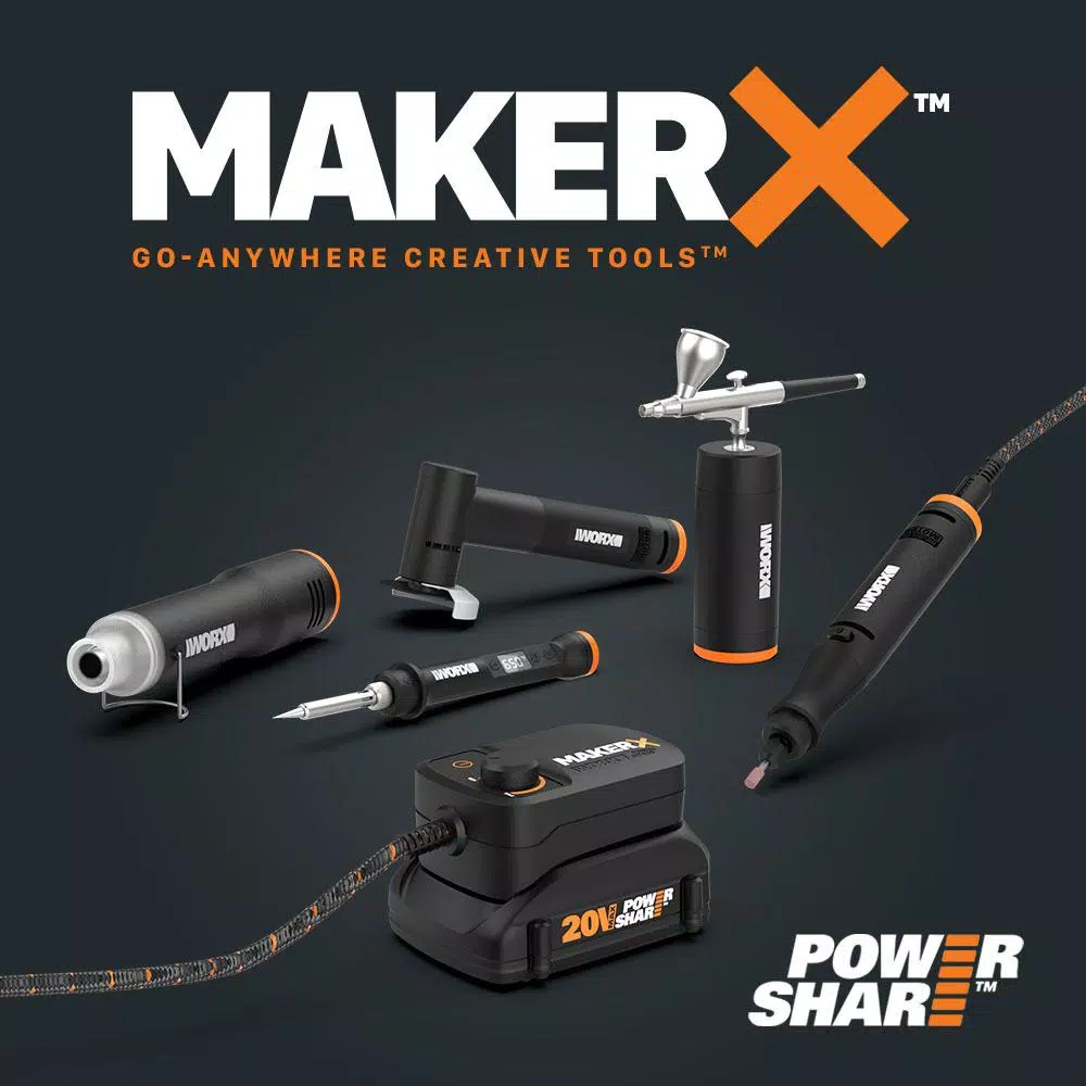 Rotary Tool Accessories Worx MakerX 20-Volt Air Brush Rotary Tool Attachment (Tool Only) 6 Rotary Tool Accessories Worx MakerX 20-Volt Air Brush Rotary Tool Attachment (Tool Only) - Image 4