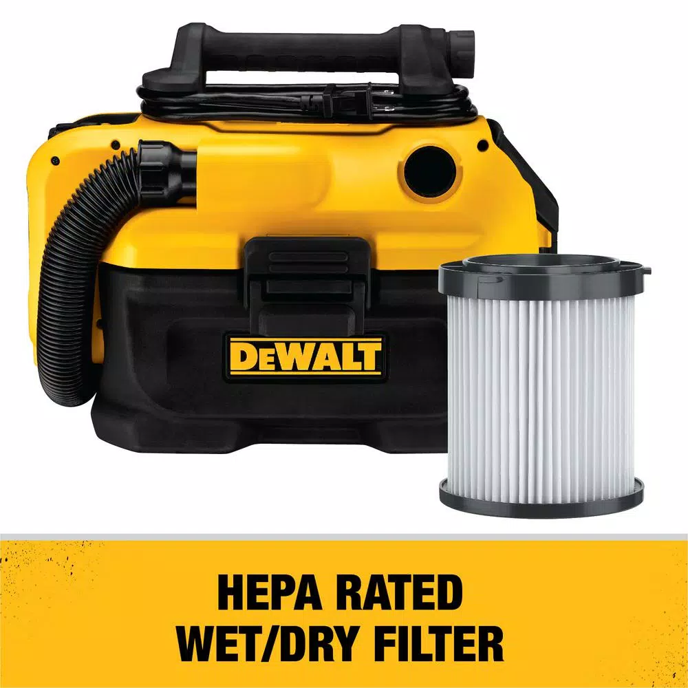 Wet & Dry Vacuums DEWALT 2 Gal. Max Cordless/Corded Wet/Dry Vacuum 8 Wet & Dry Vacuums DEWALT 2 Gal. Max Cordless/Corded Wet/Dry Vacuum - Image 6