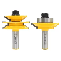 Woodworking Tool Accessories Yonico Glass Door Rail And Stile Ogee 1/2 In. Shank Carbide Tipped Router Bit Set (2-Piece)