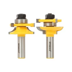 Woodworking Tool Accessories Yonico Rail And Stile Round Over 1/2 In. Shank Carbide Tipped Router Bit Set (2-Piece)