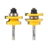 Woodworking Tool Accessories Yonico Rail And Stile Round Over 1/4 In. Shank Carbide Tipped Router Bit Set (2-Piece)