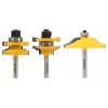 Woodworking Tool Accessories Yonico Raised Panel Cabinet Door Ogee 1/4 In. Shank Carbide Tipped Router Bit Set (3-Piece)