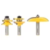 Woodworking Tool Accessories Yonico Raised Panel Cabinet Door Round Over 1/2 In. Shank Carbide Tipped Router Bit Set (3-Piece)