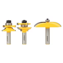 Woodworking Tool Accessories Yonico Raised Panel Cabinet Door Round Over 1/2 In. Shank Carbide Tipped Router Bit Set (3-Piece)