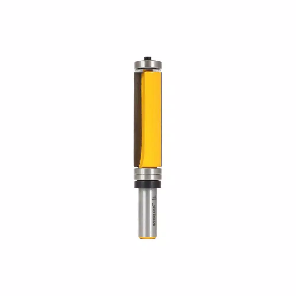 Woodworking Tool Accessories Yonico Top And Bottom Bearing Flush Trim 2-1/2 In. L 1/2 In. Shank Carbide Tipped Router Bit 3 Woodworking Tool Accessories Yonico Top And Bottom Bearing Flush Trim 2-1/2 In. L 1/2 In. Shank Carbide Tipped Router Bit
