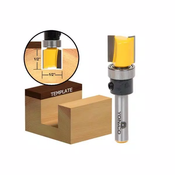 Woodworking Tool Accessories Yonico Template Flush Trim 1/2 In. Dia Carbide Tipped Router Bit 4 Woodworking Tool Accessories Yonico Template Flush Trim 1/2 In. Dia Carbide Tipped Router Bit - Image 2