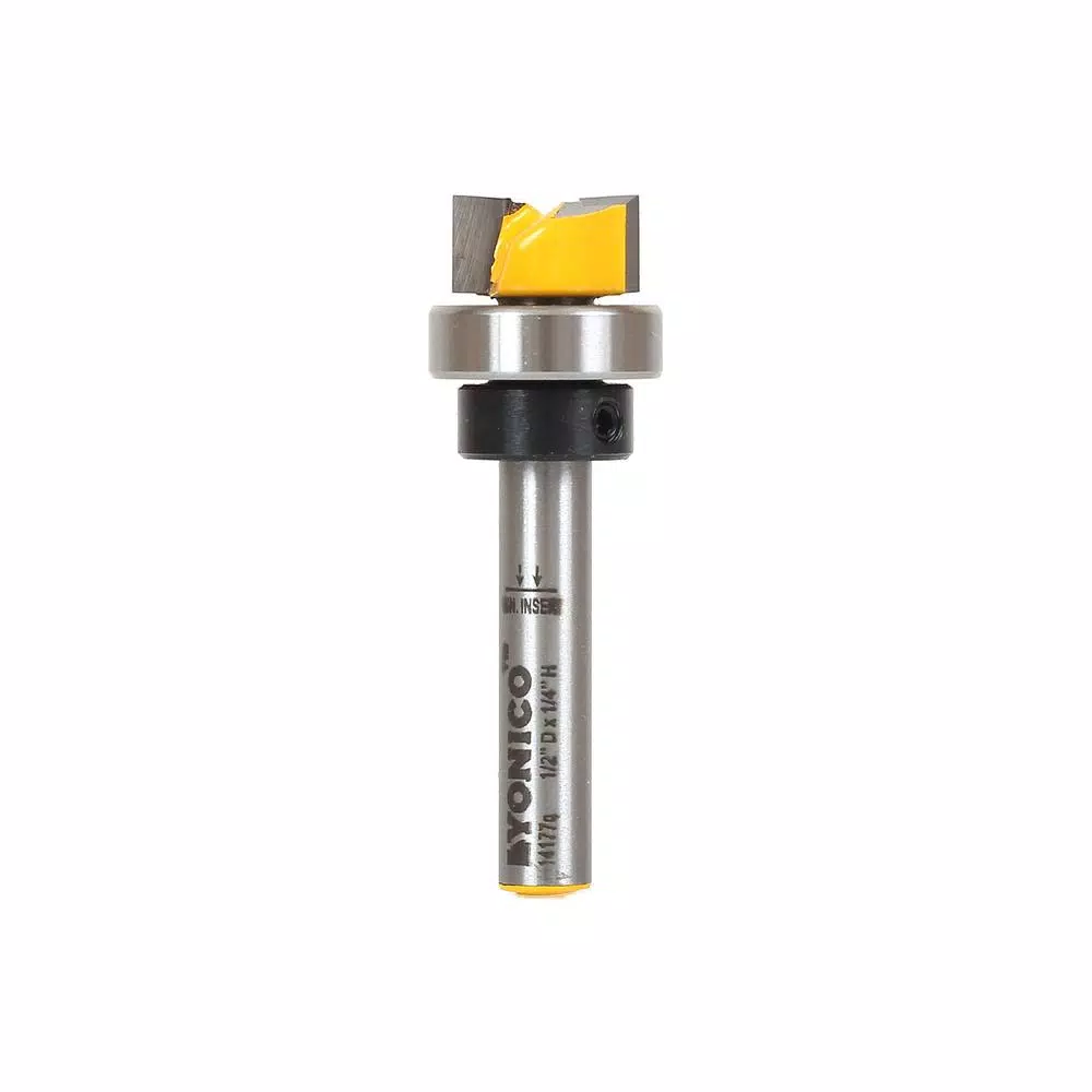 Woodworking Tool Accessories Yonico 1/2 In. Dia Carbide Tipped Offset Flush Trim Template 1/4 In. Shank Router Bit 3 Woodworking Tool Accessories Yonico 1/2 In. Dia Carbide Tipped Offset Flush Trim Template 1/4 In. Shank Router Bit