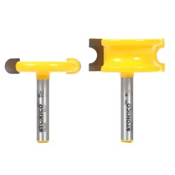 Woodworking Tool Accessories Yonico Canoe Joint 5/16 In. Bead 1/4 In. Shank Carbide Tipped Router Bit Set (2-Piece)