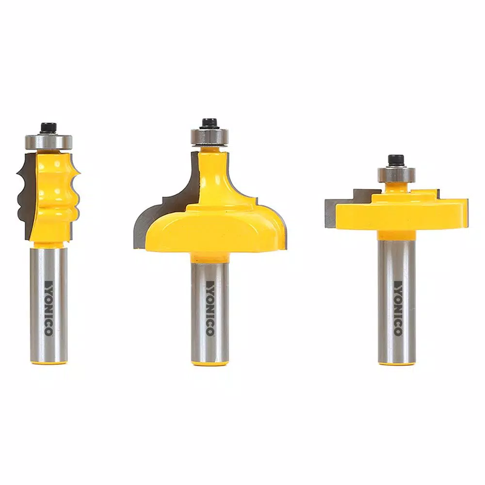 Woodworking Tool Accessories Yonico Picture Frame 1/2 In. Shank Carbide Tipped Router Bit Set (3-Piece) 3 Woodworking Tool Accessories Yonico Picture Frame 1/2 In. Shank Carbide Tipped Router Bit Set (3-Piece)