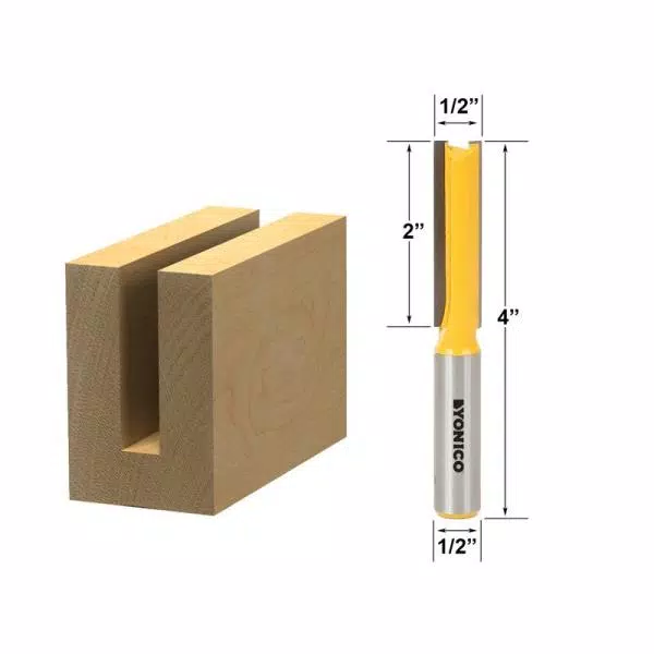 Woodworking Tool Accessories Yonico Straight 1/2 In. Dia Carbide Tipped Router Bit 4 Woodworking Tool Accessories Yonico Straight 1/2 In. Dia Carbide Tipped Router Bit - Image 2